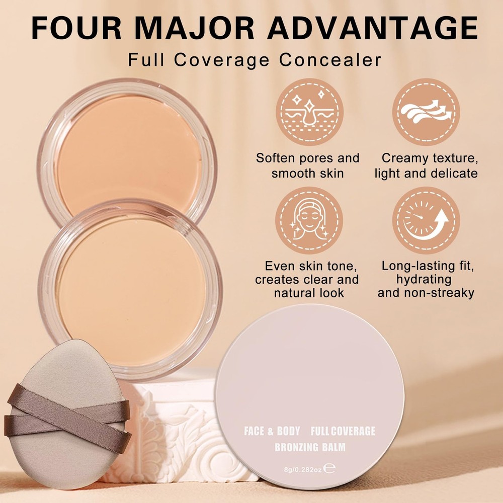 Under Eye Concealer for Dark Circles | Full Coverage Waterproof Brightener