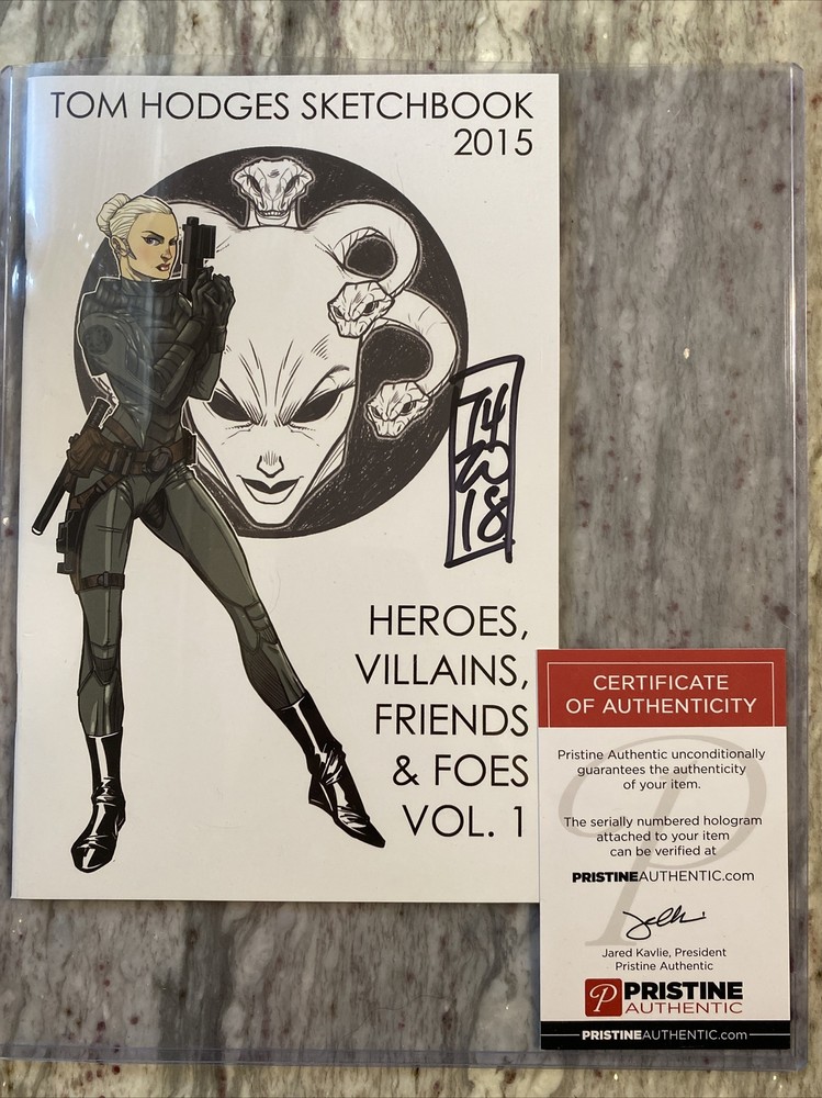 2015 Tom Hodges Autographed Signed Sketchbook; Pristine Authentic; Star Wars COA