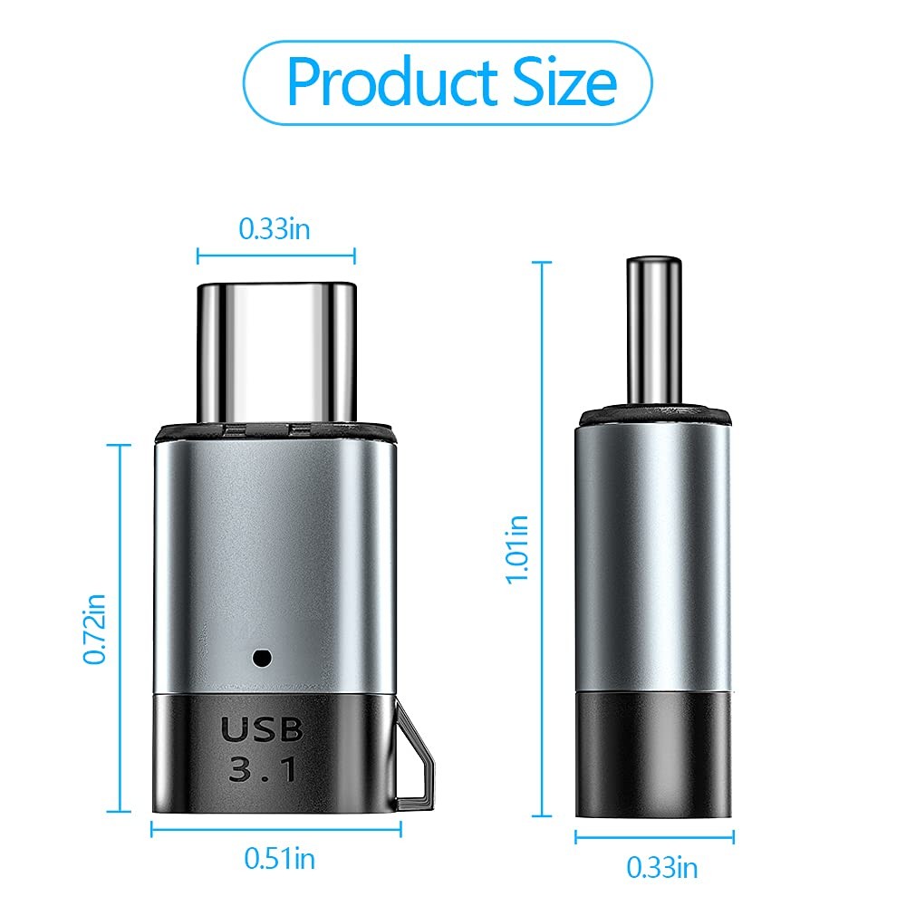 Magnetic USB C Adapter 24Pins, 100W PD Fast Charging, 10Gbps Data Transfer