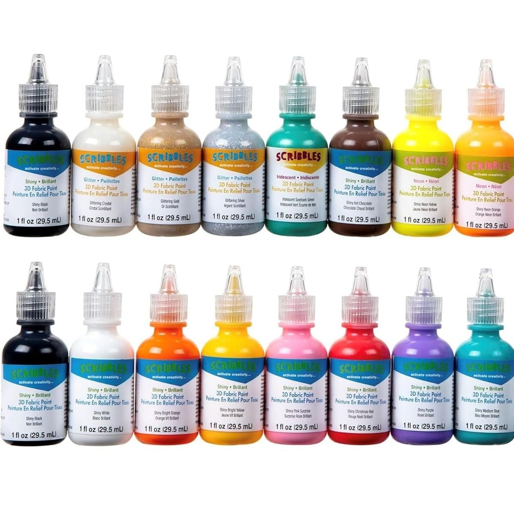 13903 3D Fabric Paint Shiny, White