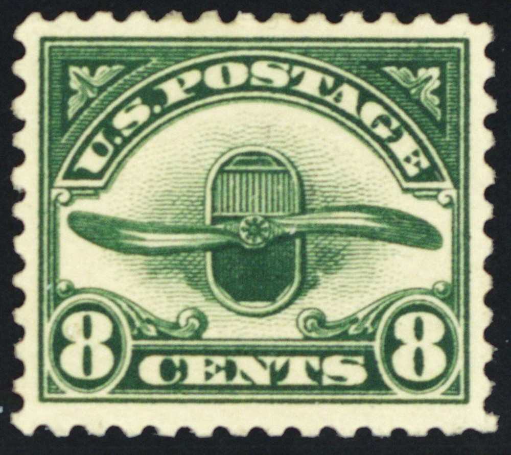 C4, Mint VF OG H 8¢ Airmail Stamp - Stuart Katz