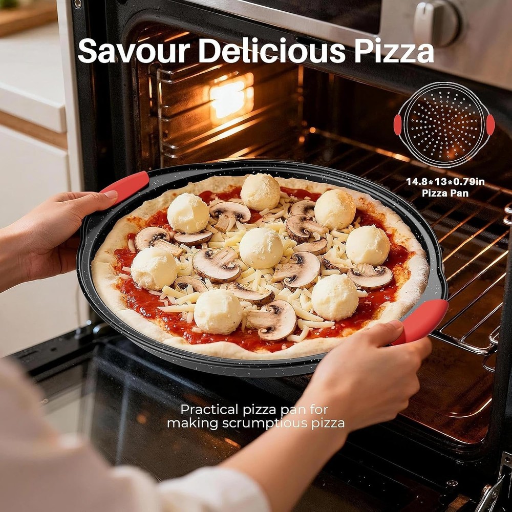 11-Piece Nonstick Stackable Baking Pans Set Toxin-Free Bakeware Sets Baking Pan