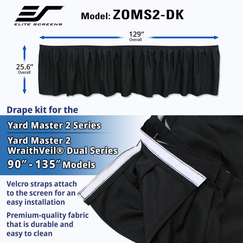 Projector Projection Screen Drape Kit Accessory Uniquely Designed for Yard Ma...