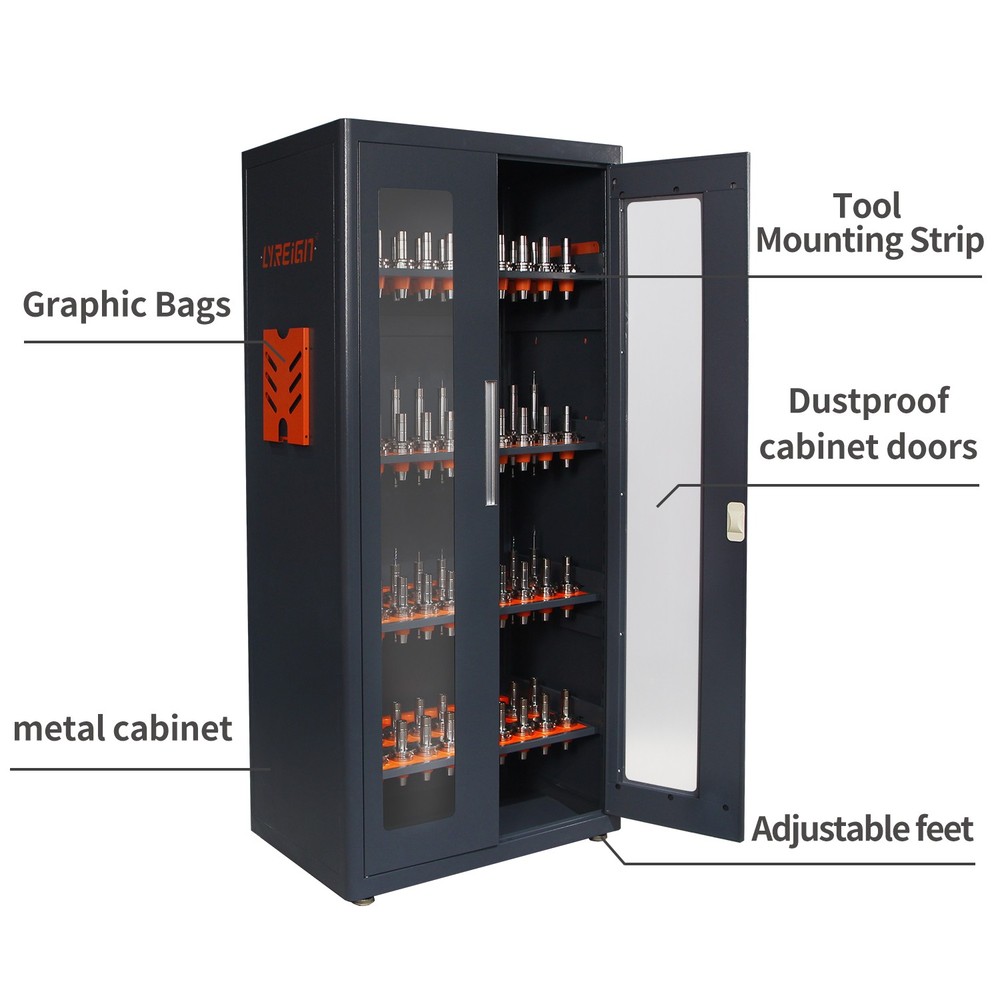 CNC Tool Cabinet Tool Holder Storage System CAT40 Large Capacity Tool Storage