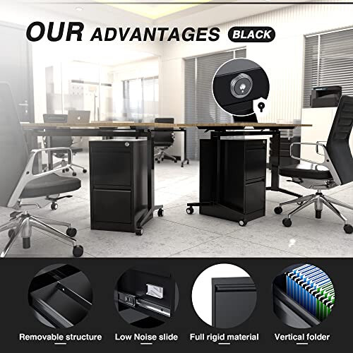 File Cabinet with Lock, Drawers