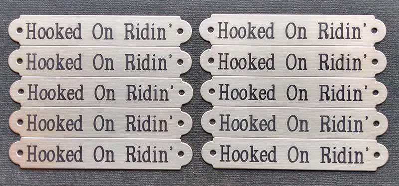 SADDLE PLATE 2 1/2" x 3/8" Custom Engraved Solid Nickel Silver Bridle or Brow