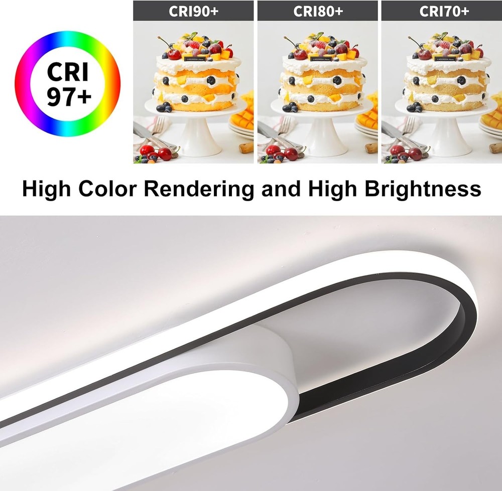 4Ft Modern Smart LED Linear Ceiling Lights Dimmable LED Ceiling Lamp with (48")