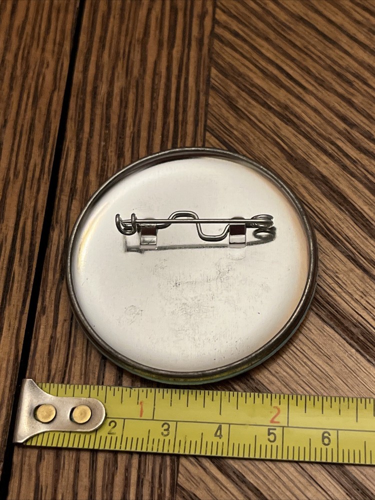 Technology Enhanced Safety Testing Crash Text Dummy X-Ray Vintage Pin Button