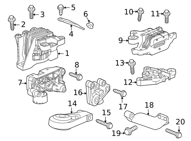 Genuine GM Mount Bracket 60006668