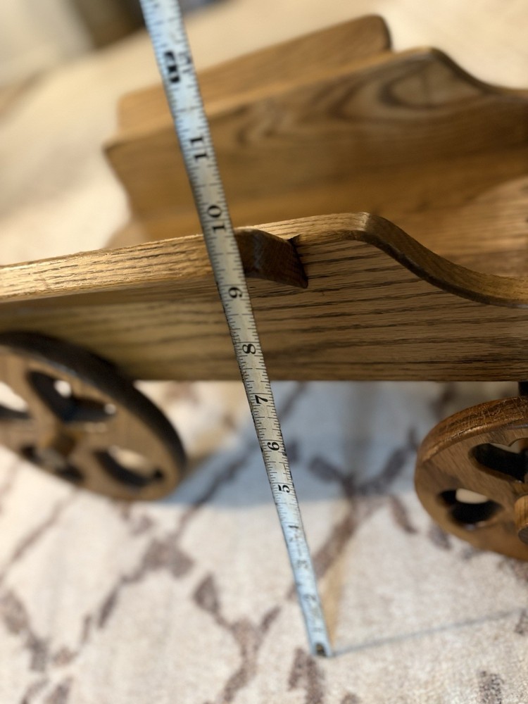 Vintage Solid Wooden Wagon/ Pull Toy/ Decor Wagon