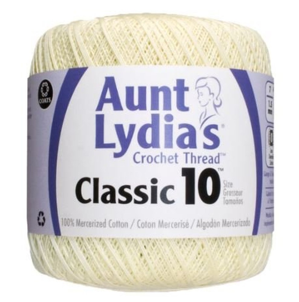 Aunt Lydia's Crochet Thread - Size 10 - Cream (2-Pack)