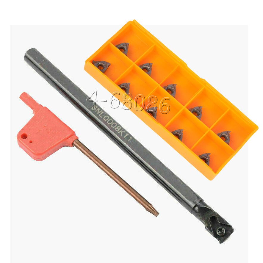 SNL0008K11 1/2" Lathe Threading Tool Internal Threading Holder +11ER AG60 insert