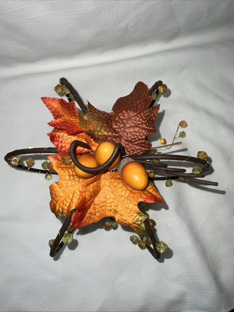 Metal Fall Decorated Pumpkin