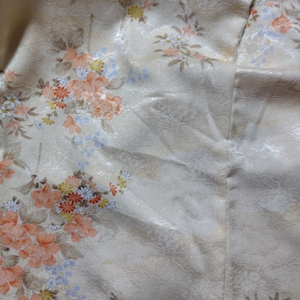 Komono Polyester Kimono Flower Pattern, Size 155cm, , Slight Mark