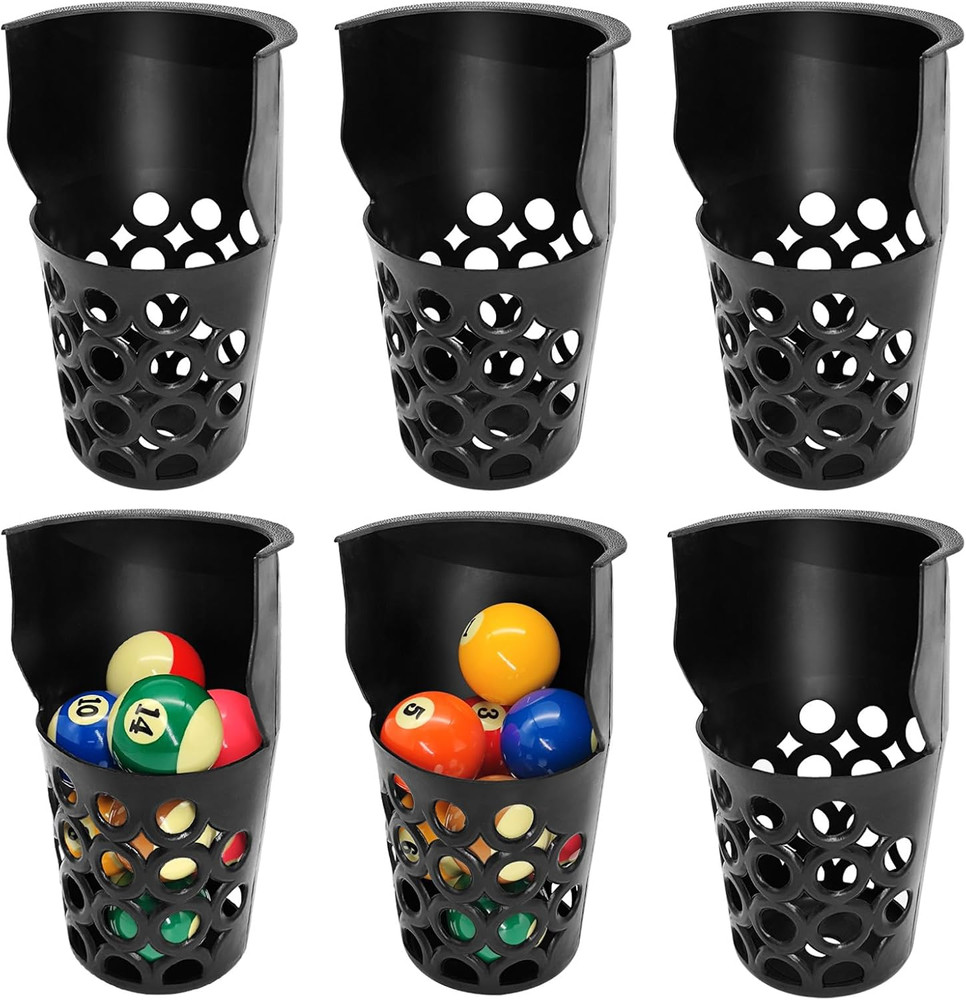 Pool Table Pockets Replacement Pockets for Billiard Table Set of 6 Large Capa...