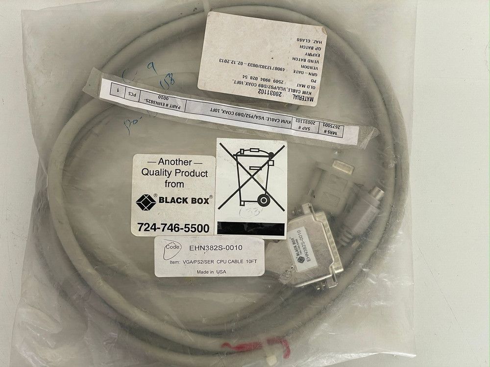 Black Box / VGA/PS2/SER CPU CABLE 10 ft / EHN382S-0010