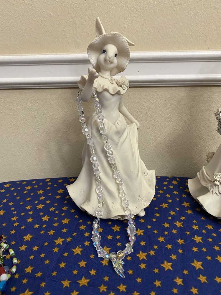 Clear Angel Bead Necklace - Handmade