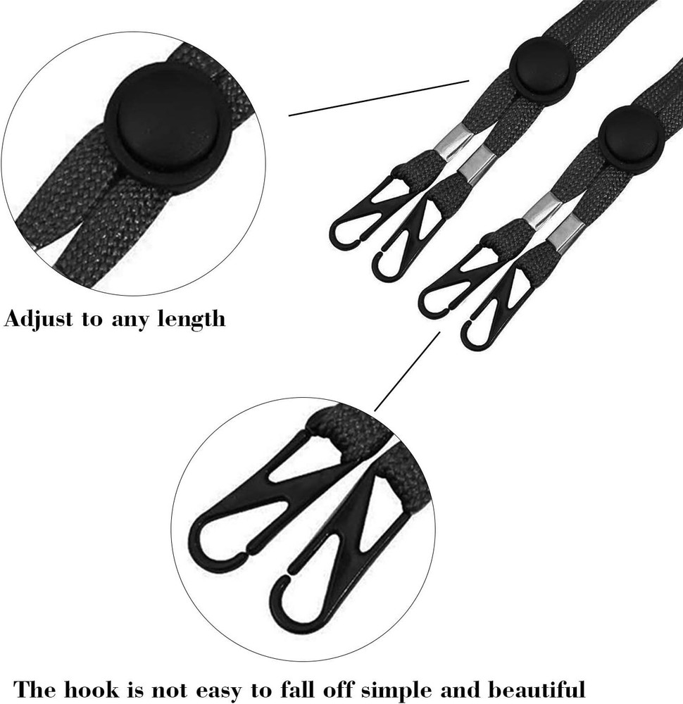 5 pack Adjustable Flat Lanyard Face Mask Extender Ear Savers Strap Holder Strap