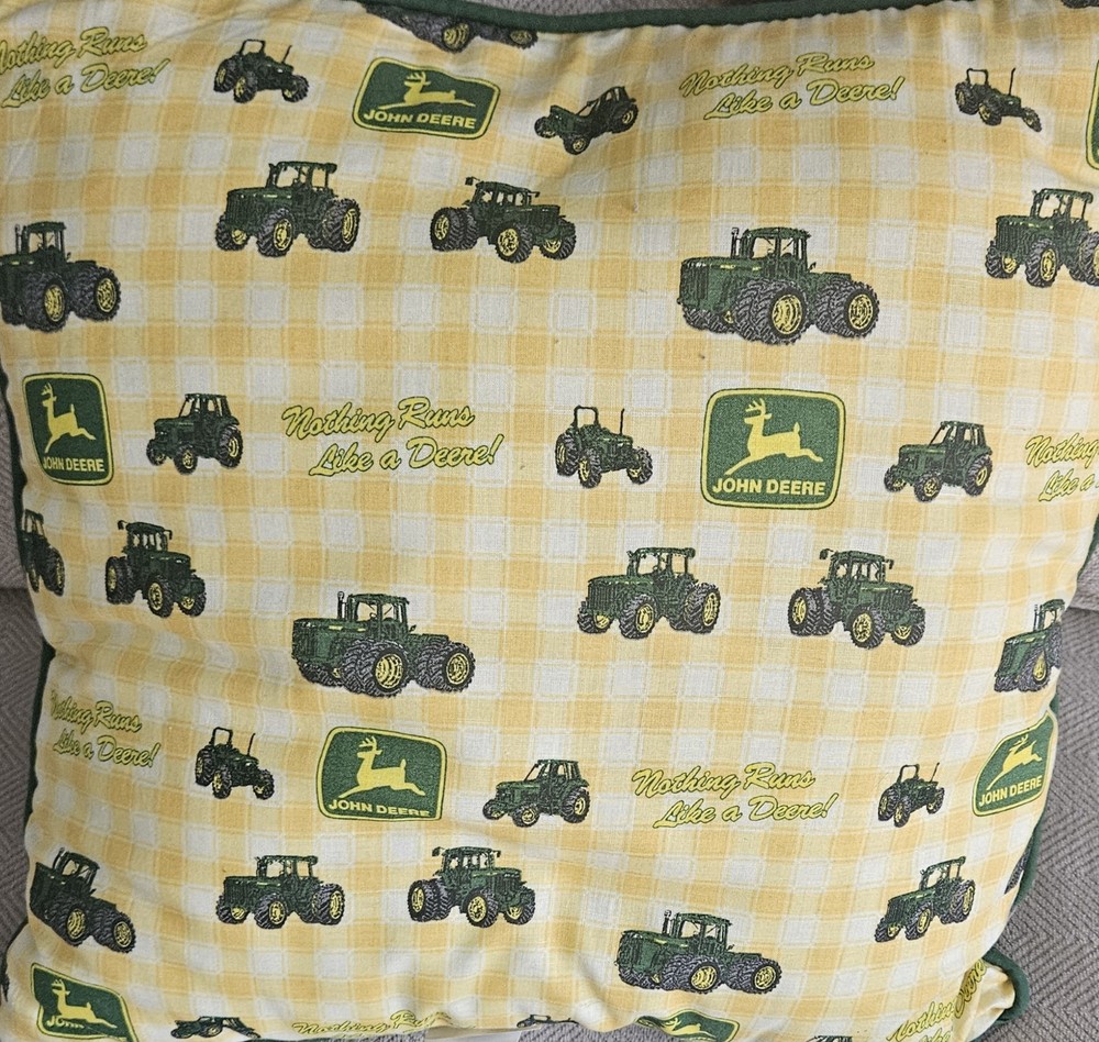 Vintage Style John Deere 15" Square Pillow.