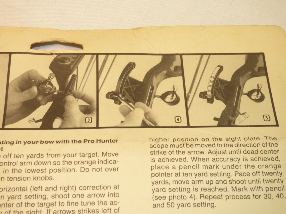 Open NIP 2000 Pro Hunter BOW SIGHT Made in USA UNUSED