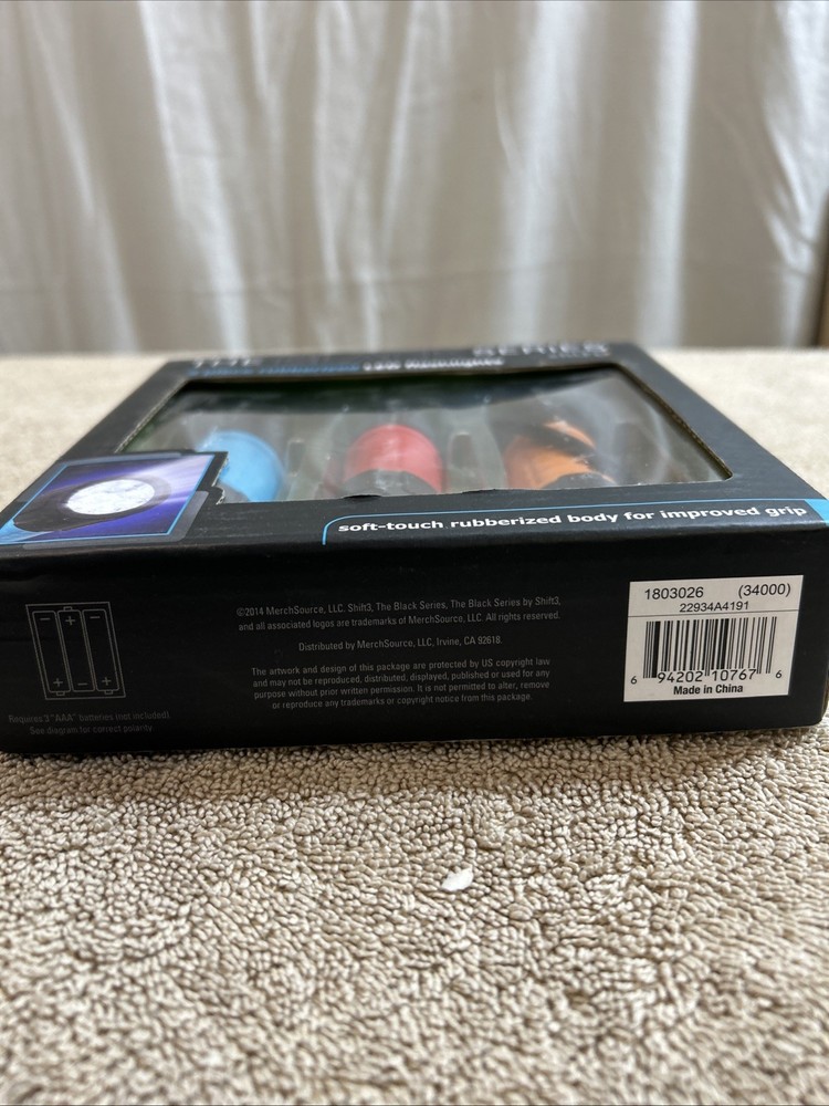 The Black Series 3 Piece Rubberized LED Flashlight. By Shift