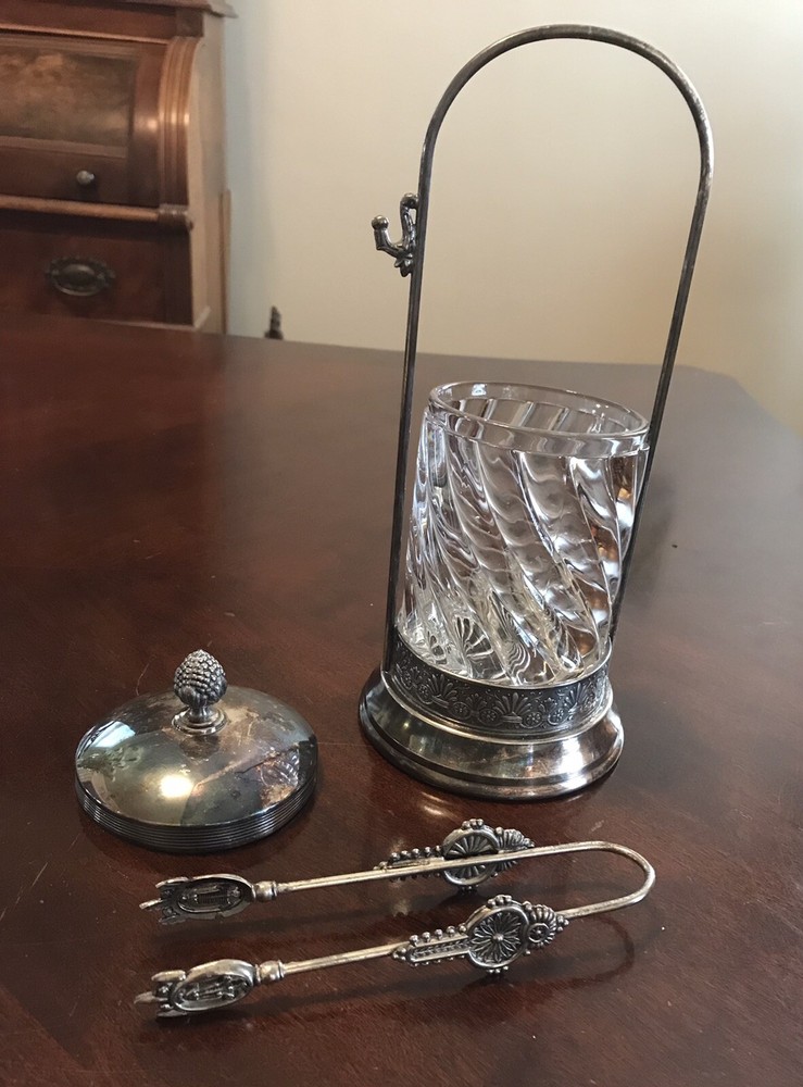 Antique Victorian Silverplate Pickle Caster