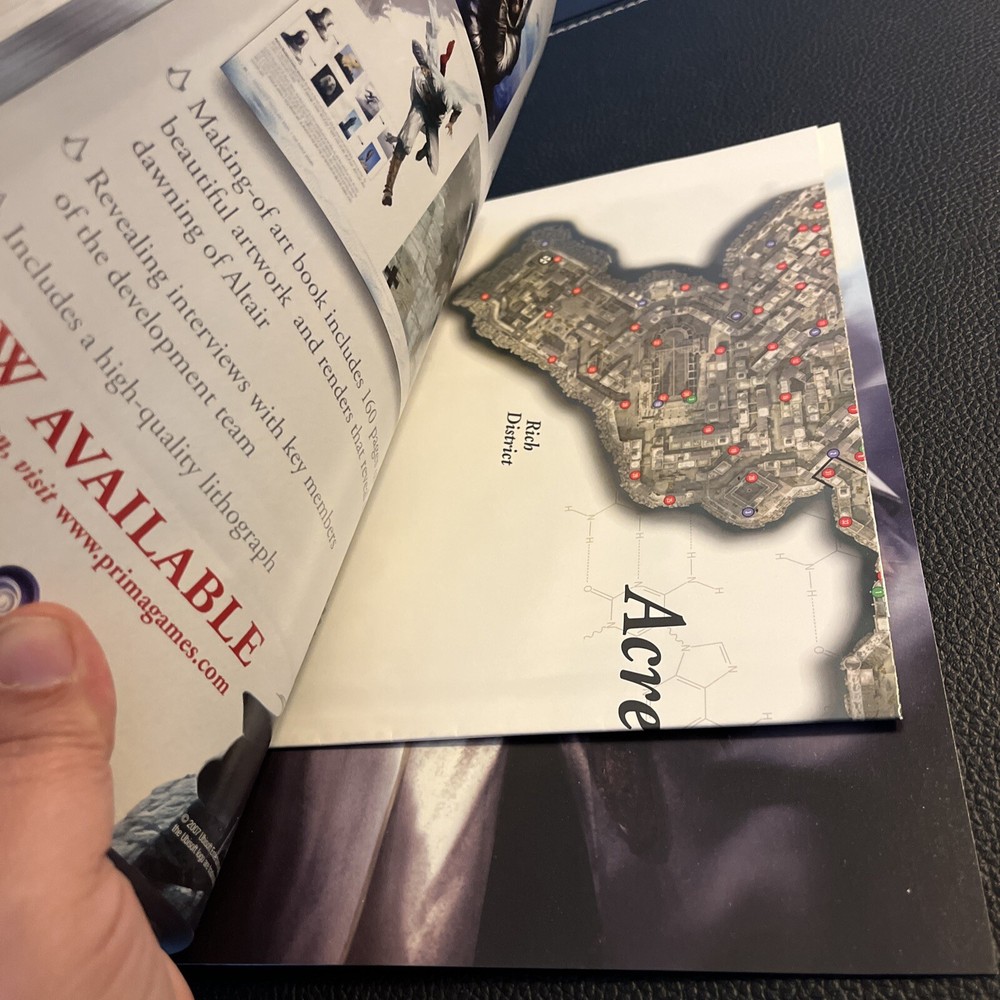 Assassin's Creed Prima Official Game Guide Pullout Map Poster Attached