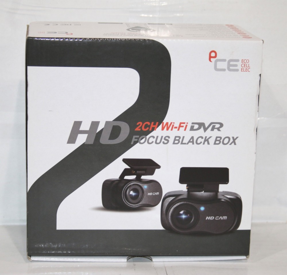 eCell e-Focus 2CH Night Vision Dash Cam w/Separate Main Device & Smartphone Link