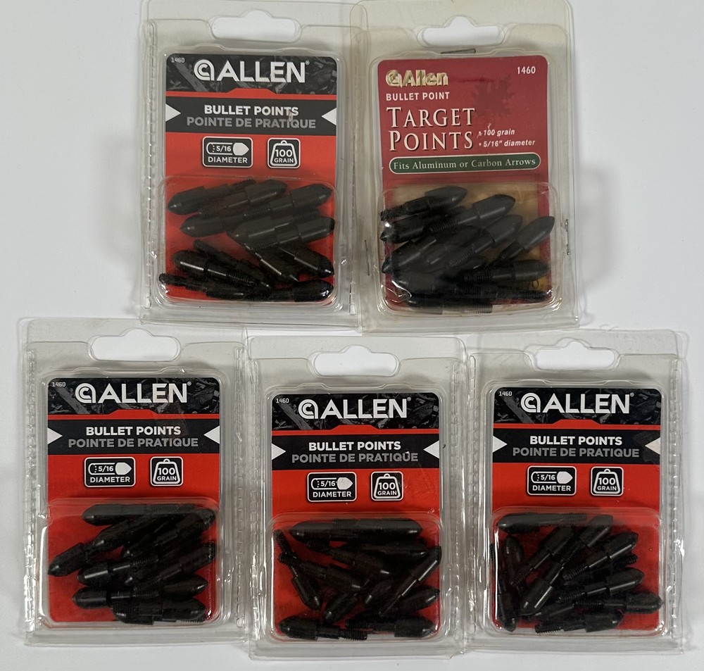 Allen 5/16" 100grain Target Points 5pk x 12 #1460