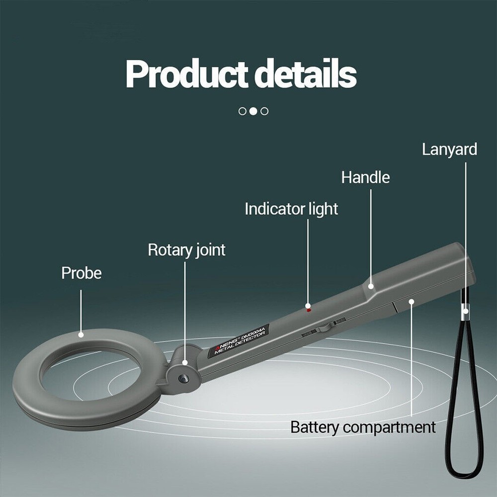 Handheld Metal Detector Airport Security Scanner High Sensitive Testing Tool