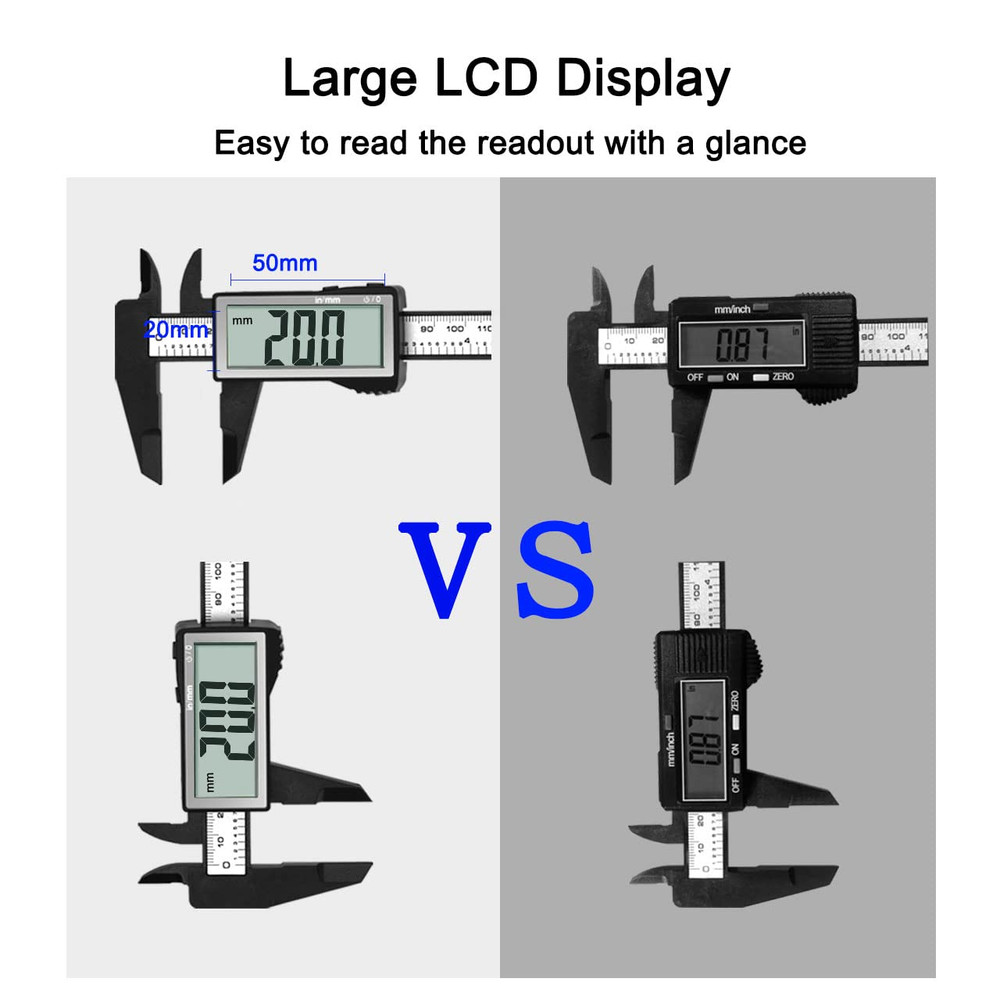 Digital Caliper with Large Screen, Caliper Measuring Tool, Micrometer Caliper Di