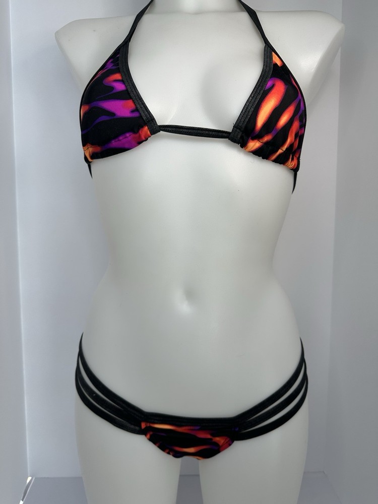 Exotic Dancer Tri Top And Thong Set