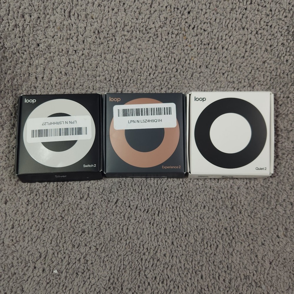 3 Loop Earplugs Switch 2 Experience 2 Quiet 2 -Silver, Rose Gold, Black Open Box