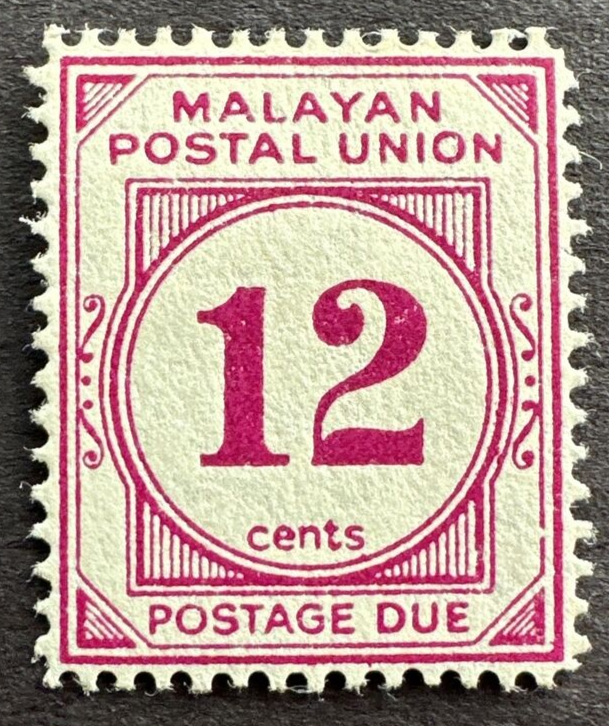Malaya 1954 Scott #J26 MH OG Postage Due 12c