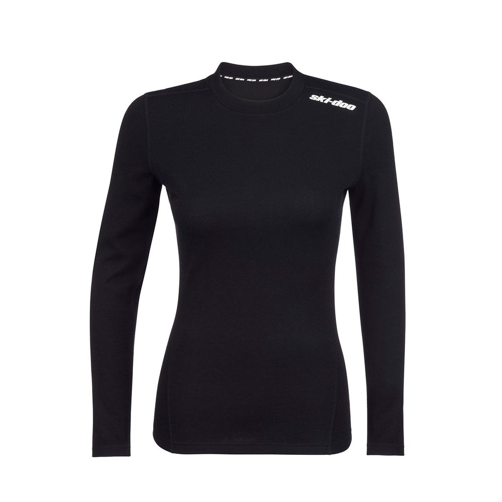 Ski-Doo Women's Merino Base Layer Top - M BLACK