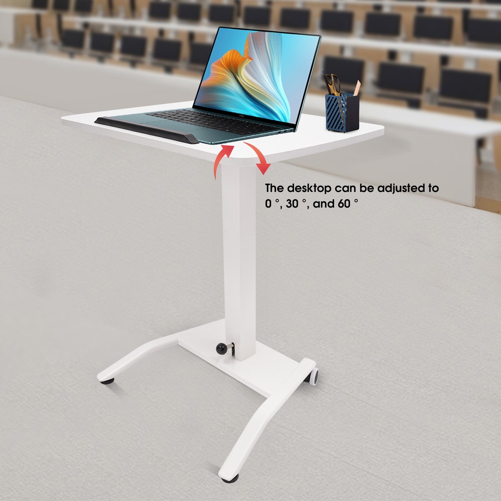 Adjustable Rolling Desk - Height & Angle Adjustable for Comfortable Work