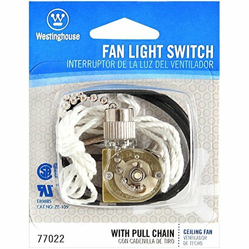 Westinghouse 7702200 - Fan Light Switch with Chrome Pull Chain