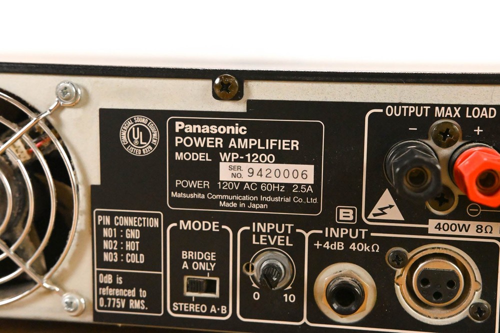 Ramsa WP-1200 2-Channel Power Amplifier CG01Y1G