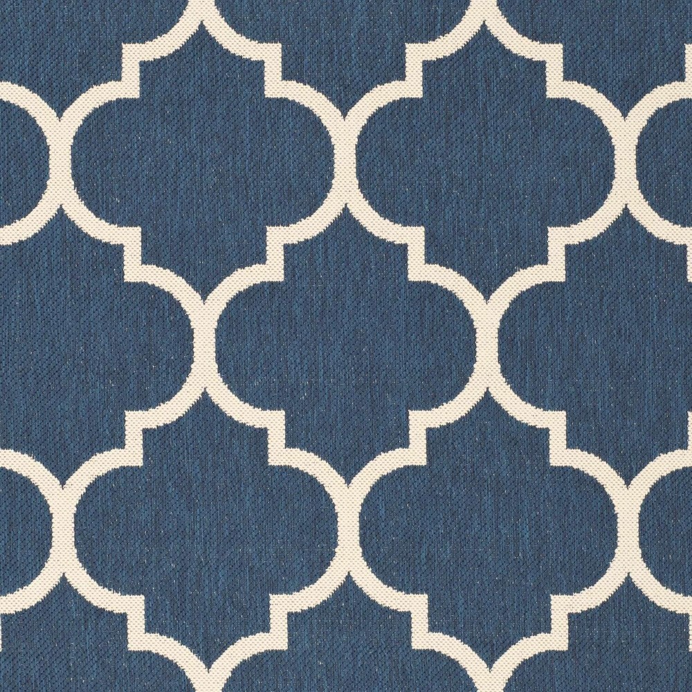 Courtyard Rug 8' x 11' Black/Beige Large Rectangle