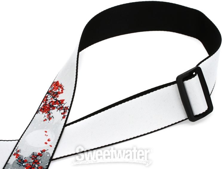 Levy's MPD2 Polyester Guitar Strap - Cherry Blossoms & Snow