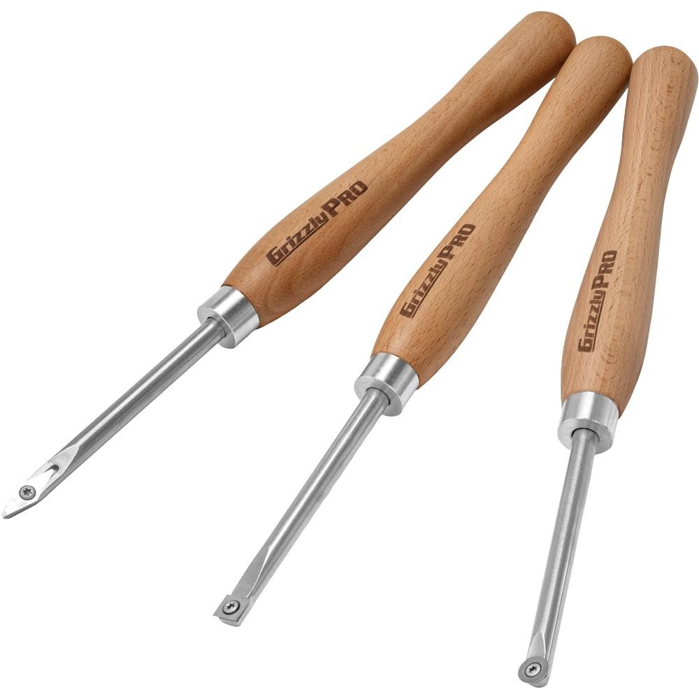 T34363 Pen Turning Tool Set with Carbide Insert, 3-Pc.