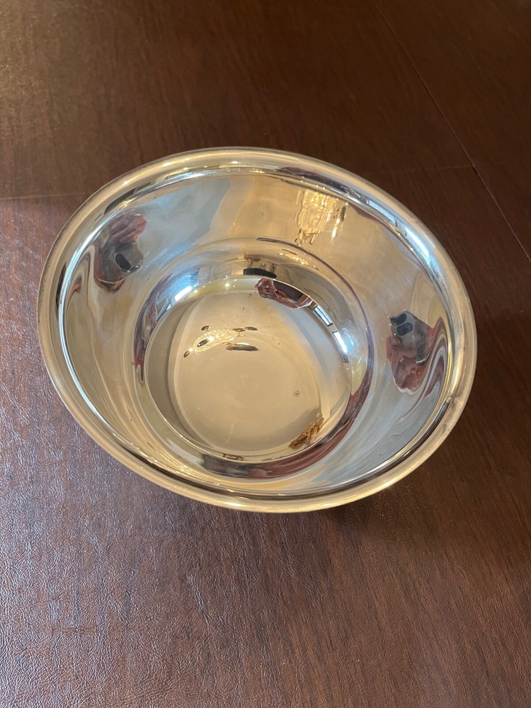 Silver Plated 8" Pedestal Bowl with Pyrex insert-1960's
