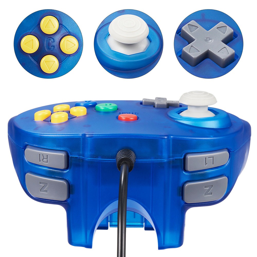 For Ultra 64 Game Console Wired N64 Controller Classic Retro Bit Gamepad
