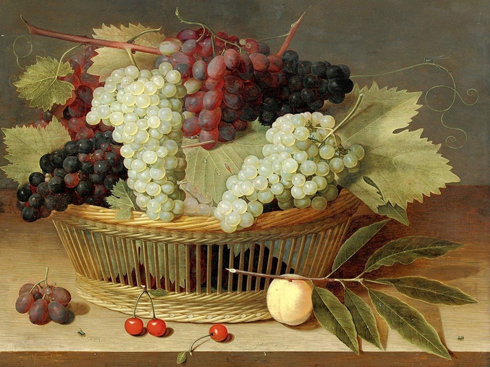 Fruit GRAPES by I. Soreau Accent Tile Mural Kitchen Wall Backsplash Ceramic 10x8