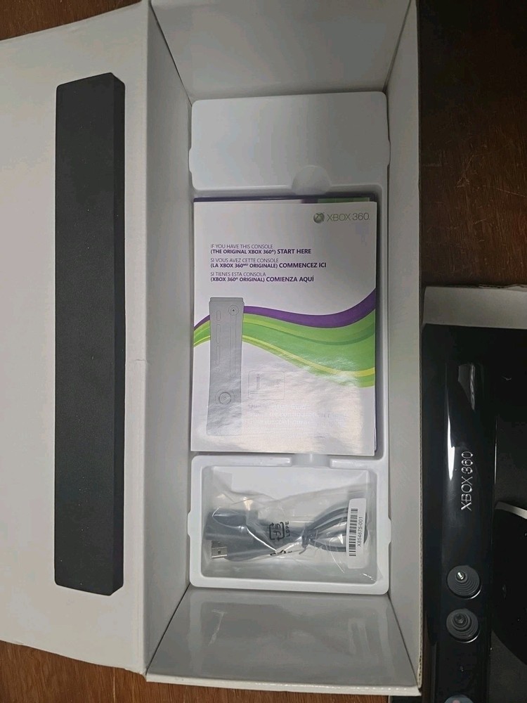 XBOX 360 Kinect Sensor Bundle With Kinect Adventures Games NEW OPEN BOX COMPLETE