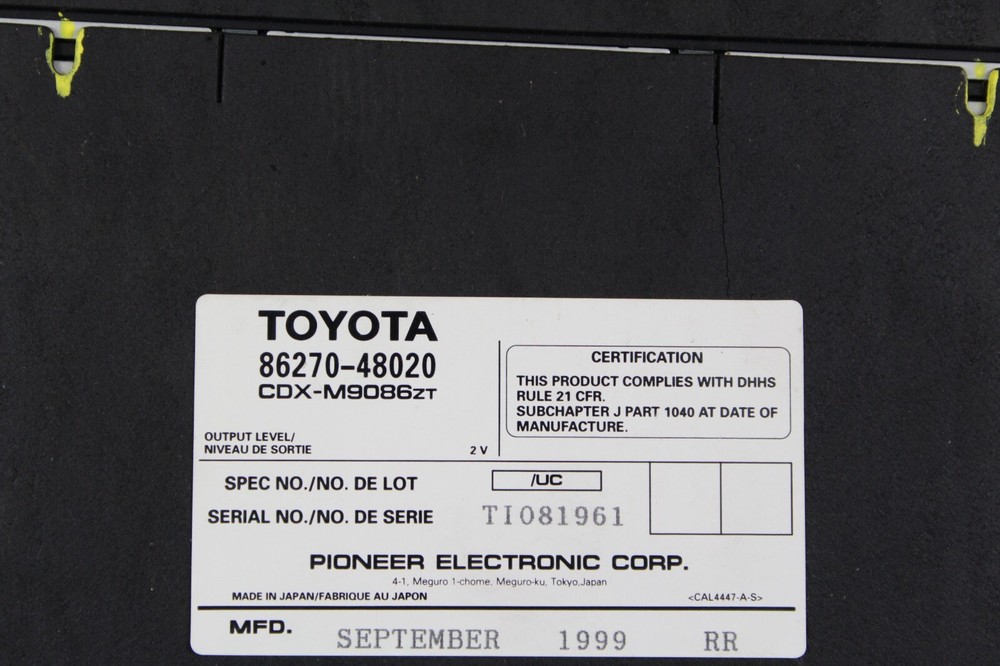 2000 Lexus Rx300 6 Disc CD Changer