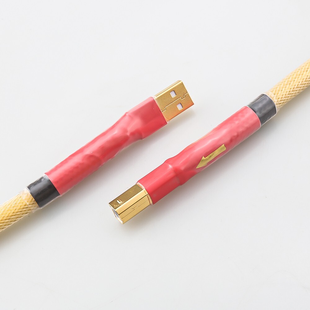 Hi-end OCC Silver-plated USB audio cable Data USB Hifi cable DAC A-B USB cable