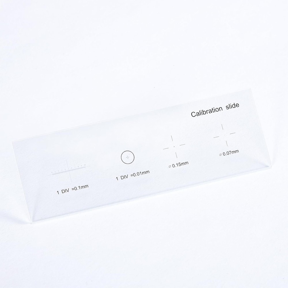 Microscope Calibration Slide 0.01mm Multifunctional Microscope Calibrating Ruler