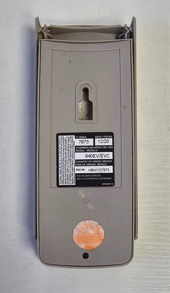 OEM Chamberlain 940EV/EVC Keypad Universal Wireless Entry MISSING BATTER COVER