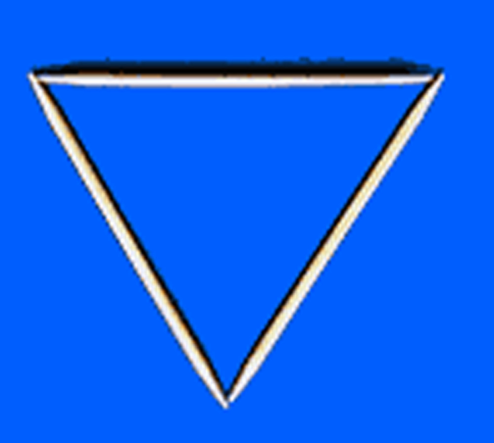 1 Adhesive Resin 3D Triangle 3 5/32in Silver Bo